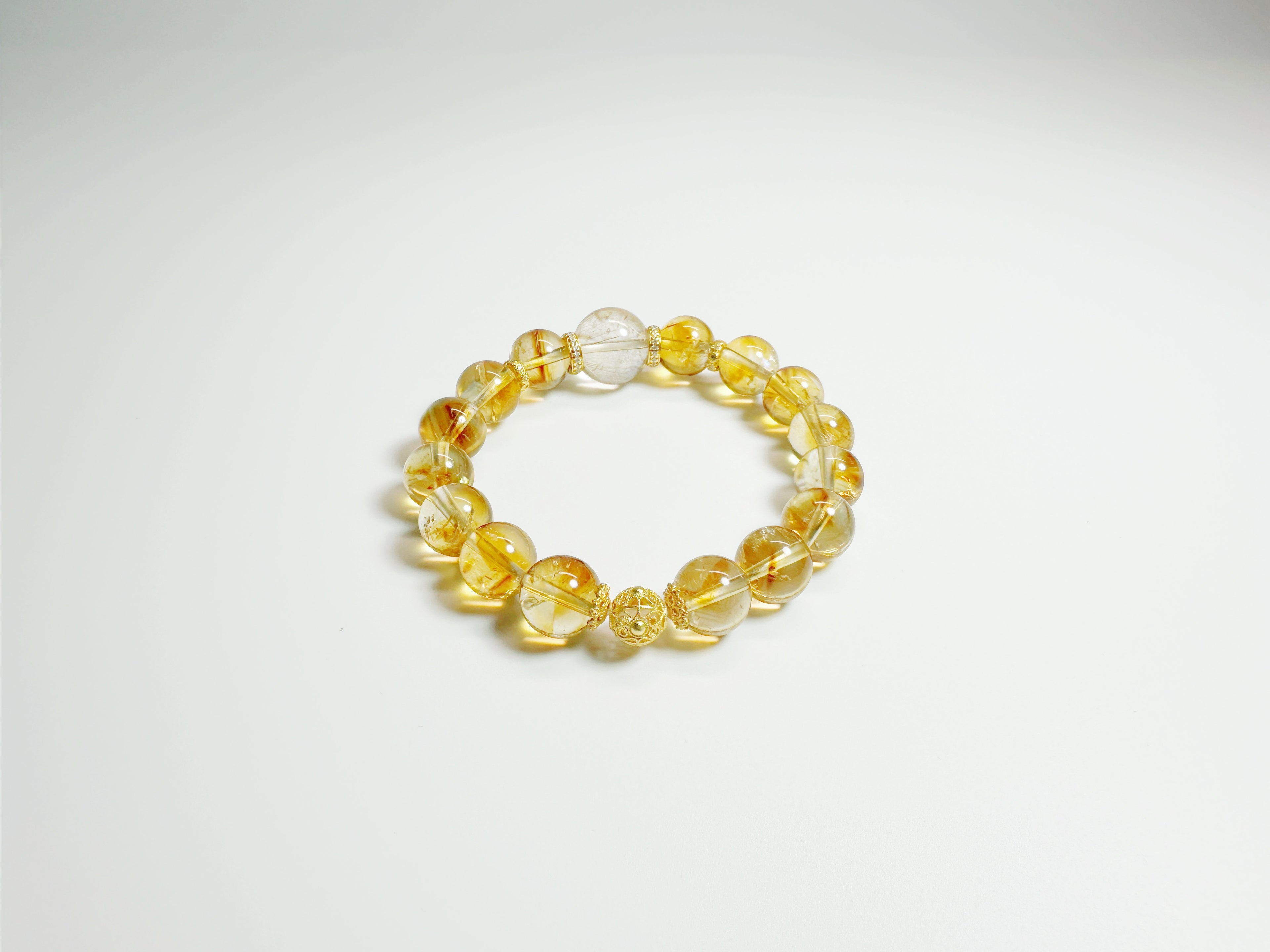 Steady Fortune Productivity – Handcrafted Golden Rutilated Quartz Bracelet