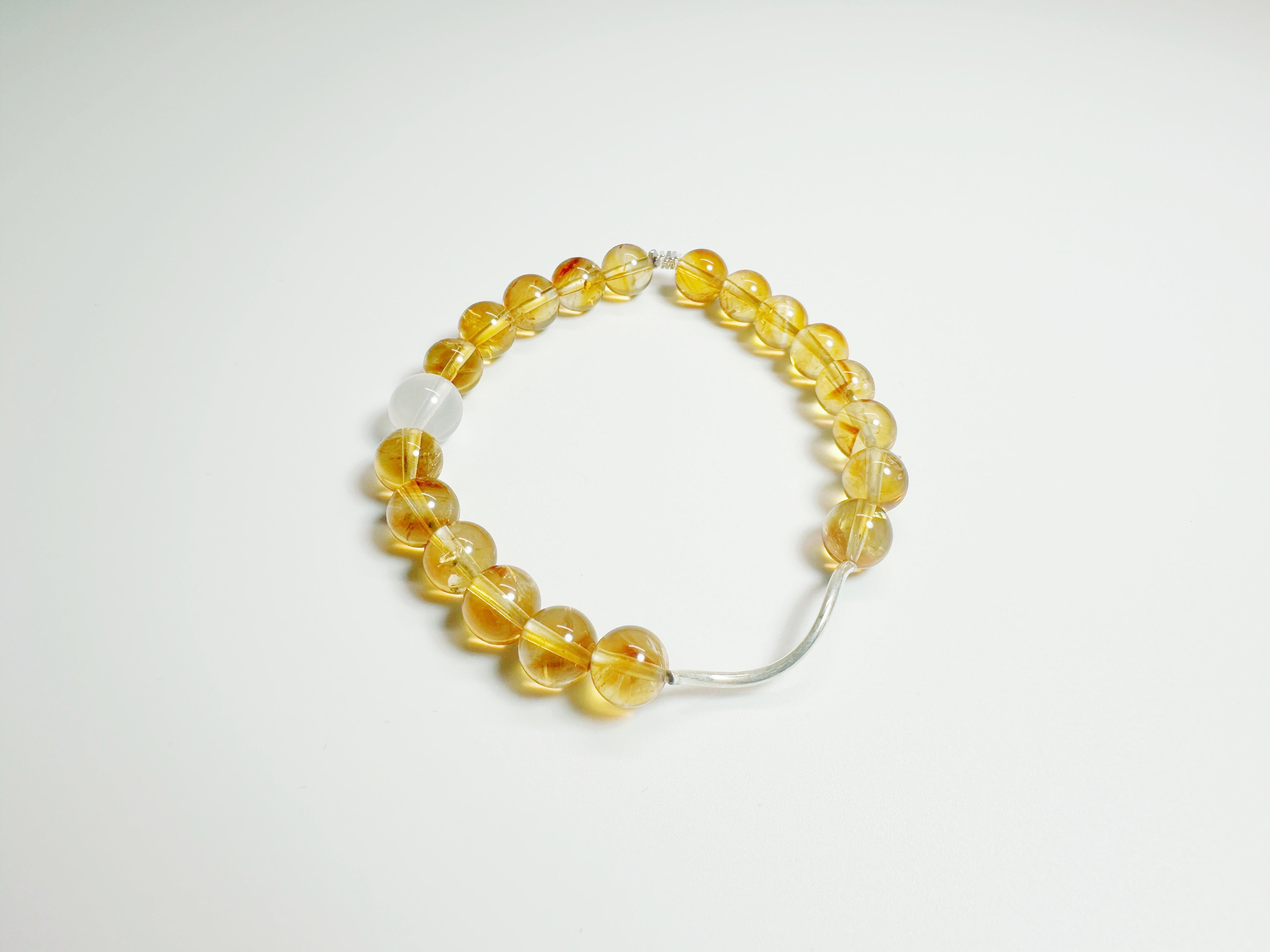 Builders Luck & Grounded Success – Handcrafted Milky White Jade & Crystal Bracelet