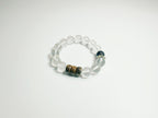 Mystical earthly bracelet with black tourmaline and clear quartz for Feng Shui grounding - optional Baiyun Temple blessing