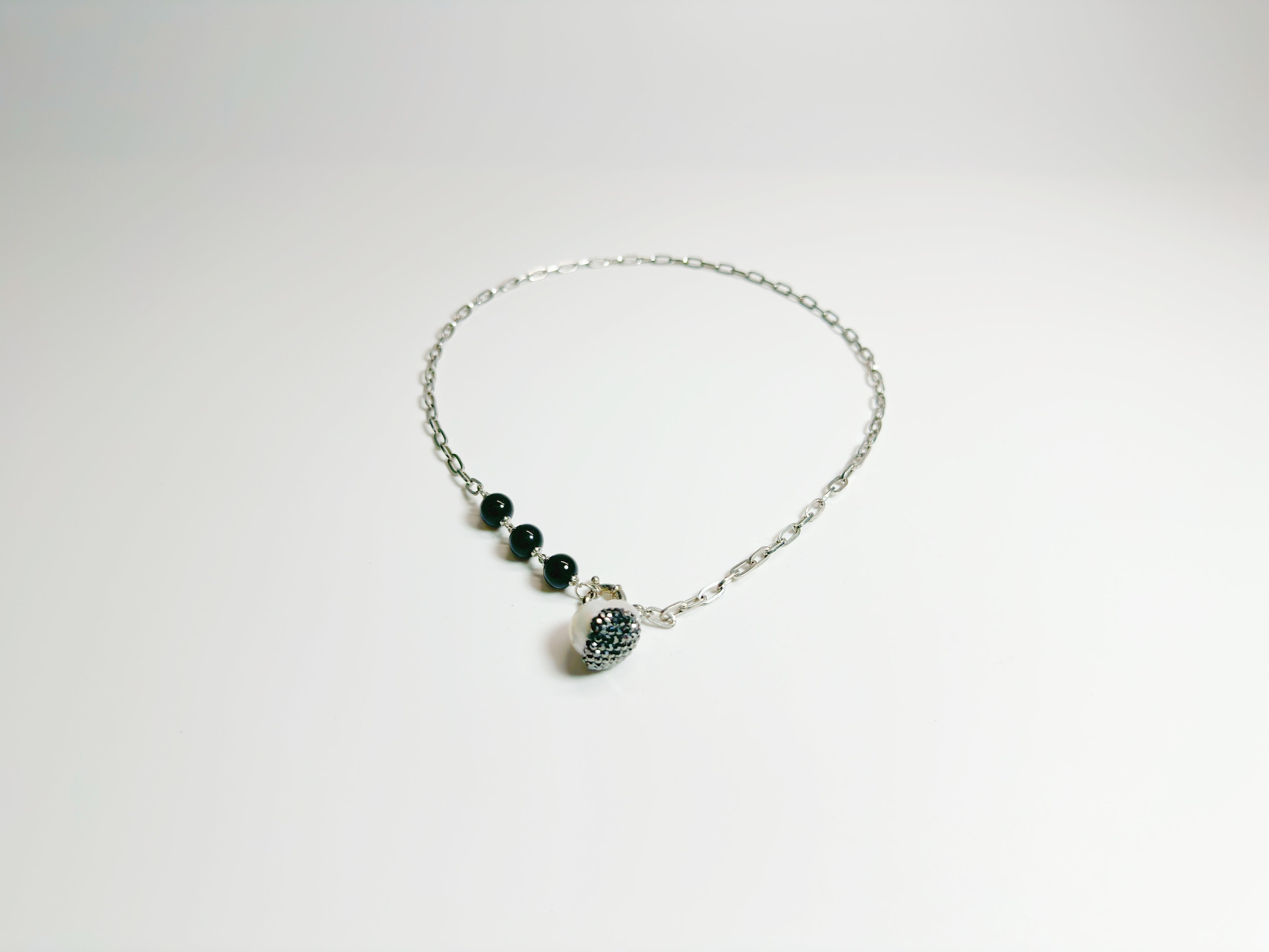 Feng Shui obsidian protection trio set with black/rainbow/snowflake stones - metaphysical energy armor