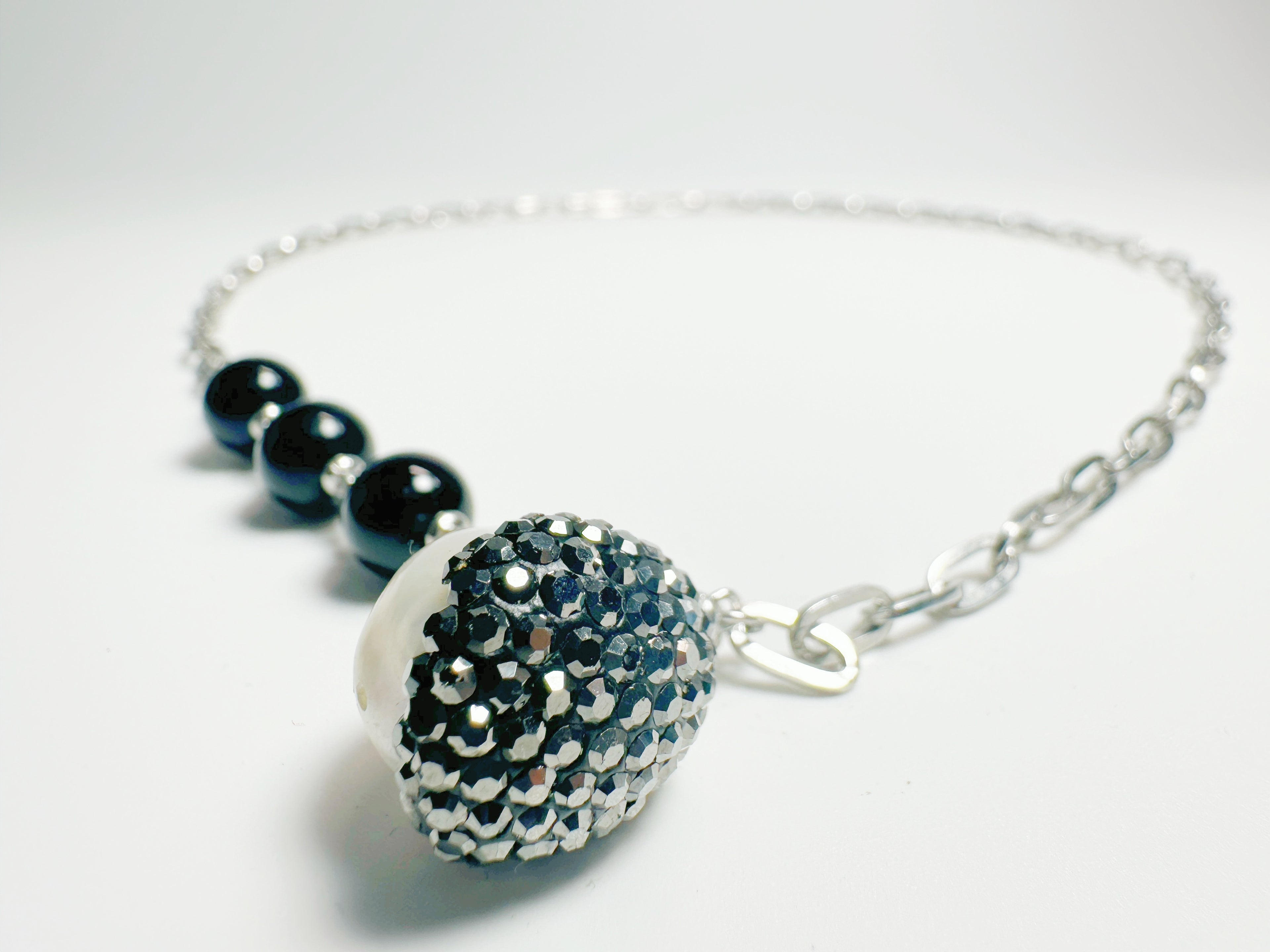 Feng Shui obsidian protection trio set with black/rainbow/snowflake stones - metaphysical energy armor