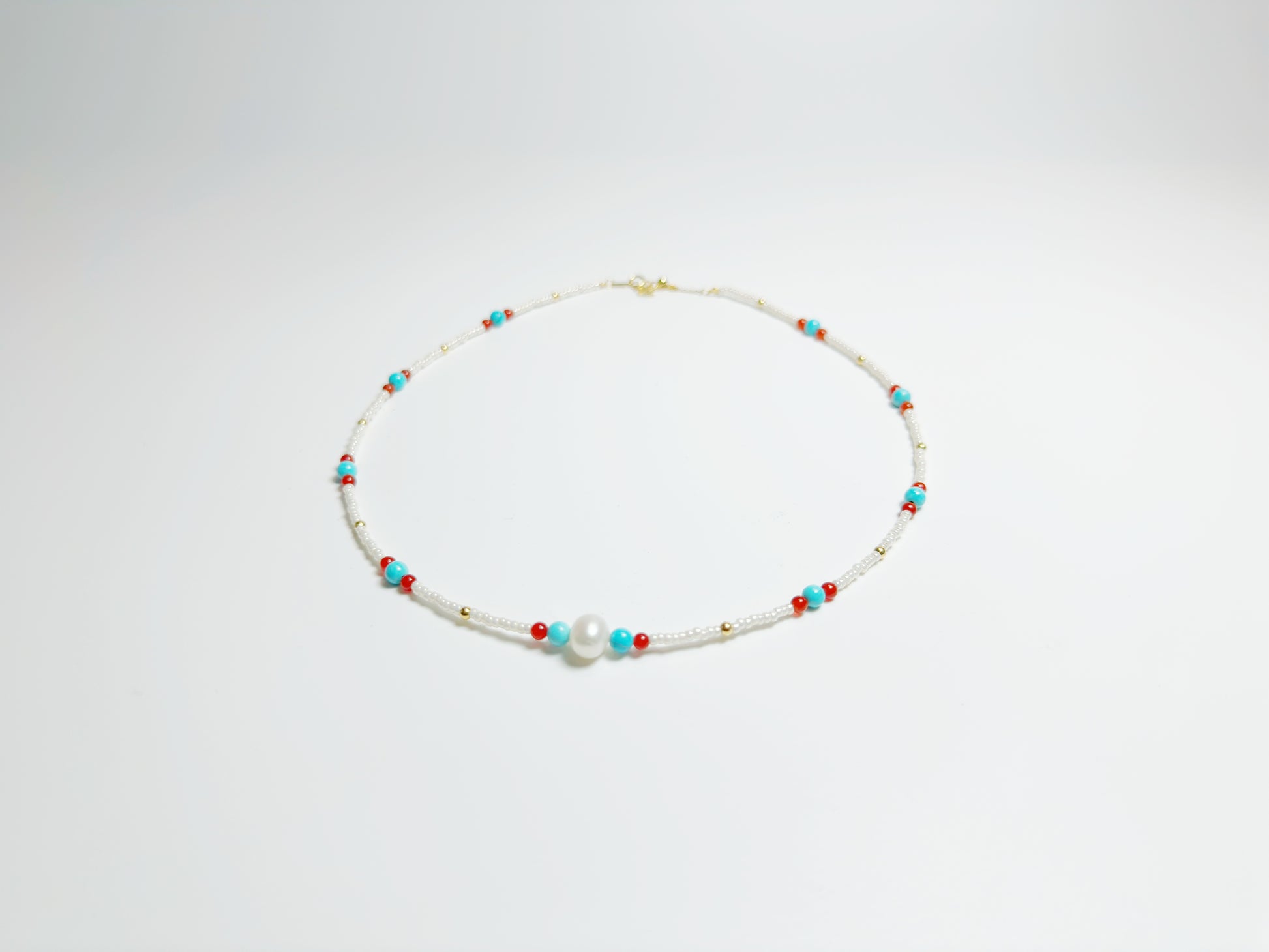 The Zhēn(珍) – Handcrafted, Pearl & Malachite Necklace