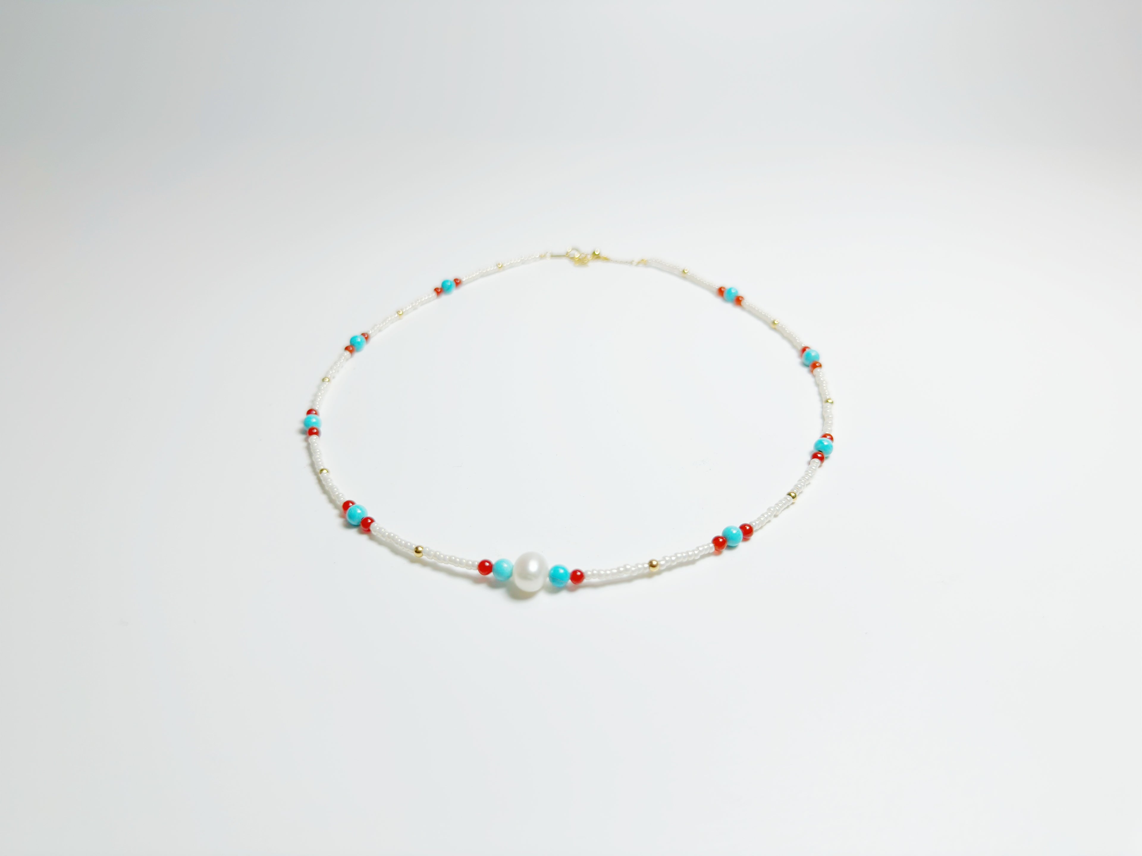 Feng Shui malachite pearl necklace for emotional balance & prosperity - metaphysical energy jewelry