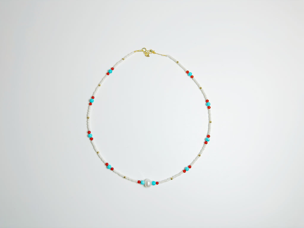 Feng Shui malachite pearl necklace for emotional balance & prosperity - metaphysical energy jewelry