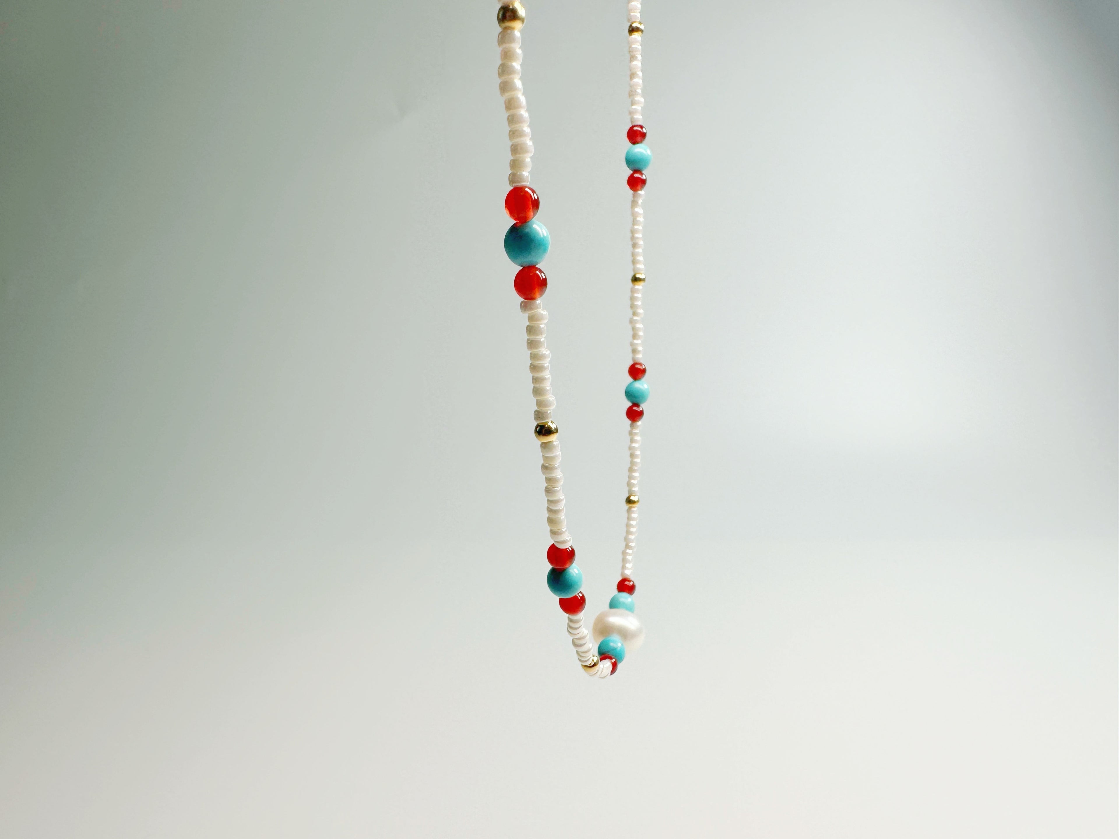 The Zhēn(珍) – Handcrafted, Pearl & Malachite Necklace