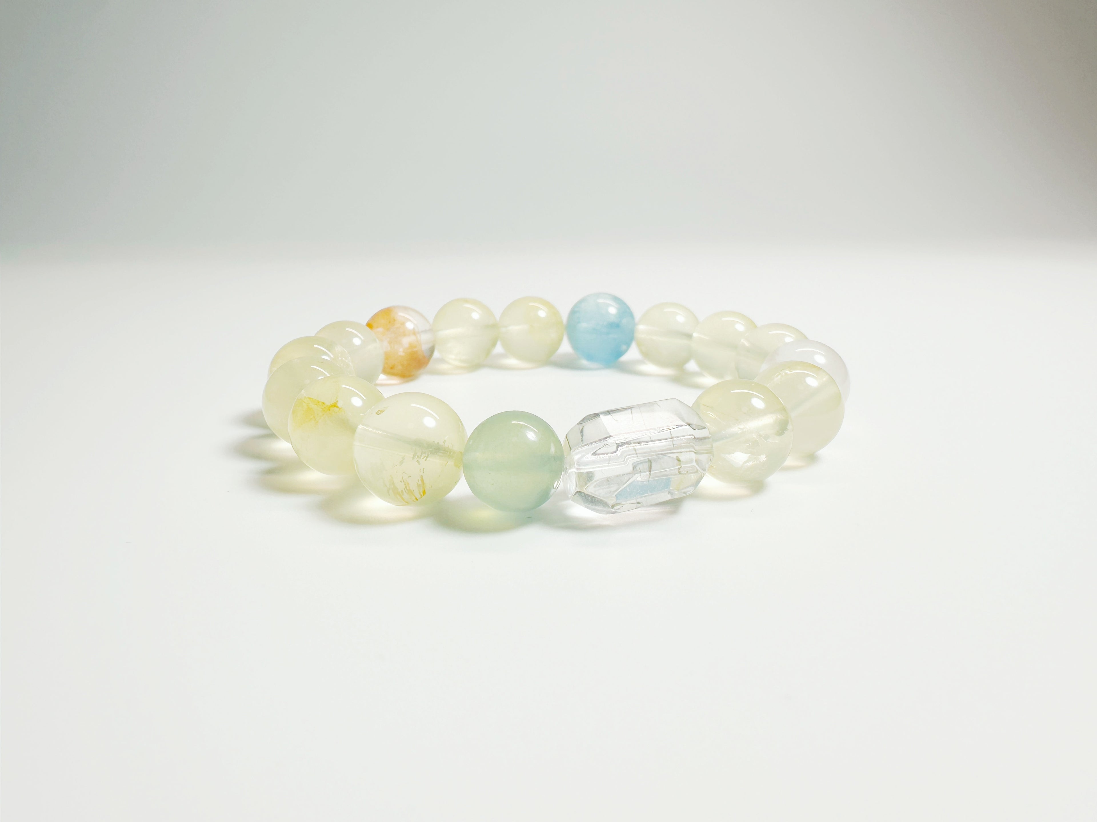 Feng Shui lemon quartz chakra bracelet for vitality & energy alignment - metaphysical harmony jewelry