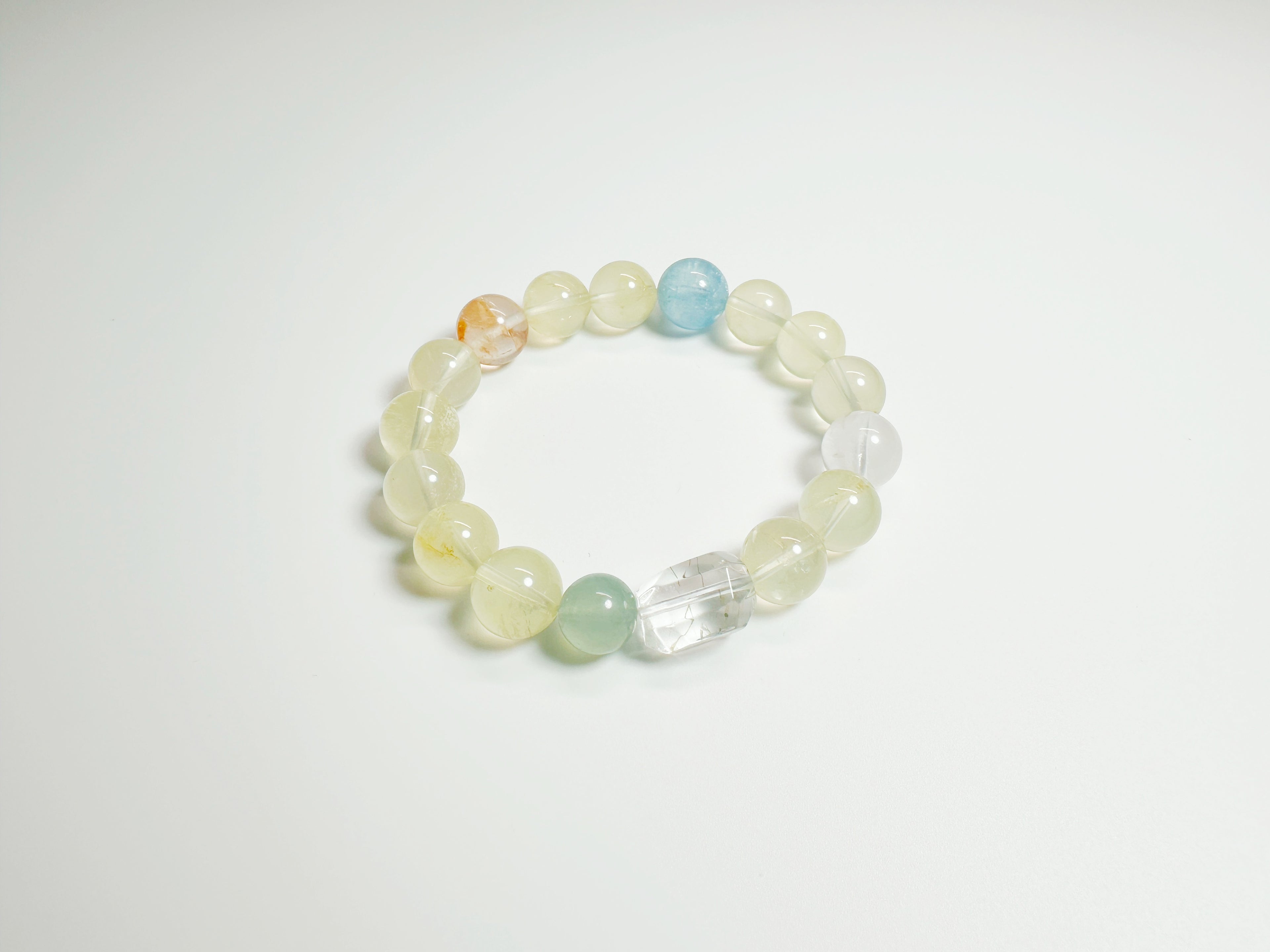 Feng Shui lemon quartz chakra bracelet for vitality & energy alignment - metaphysical harmony jewelry