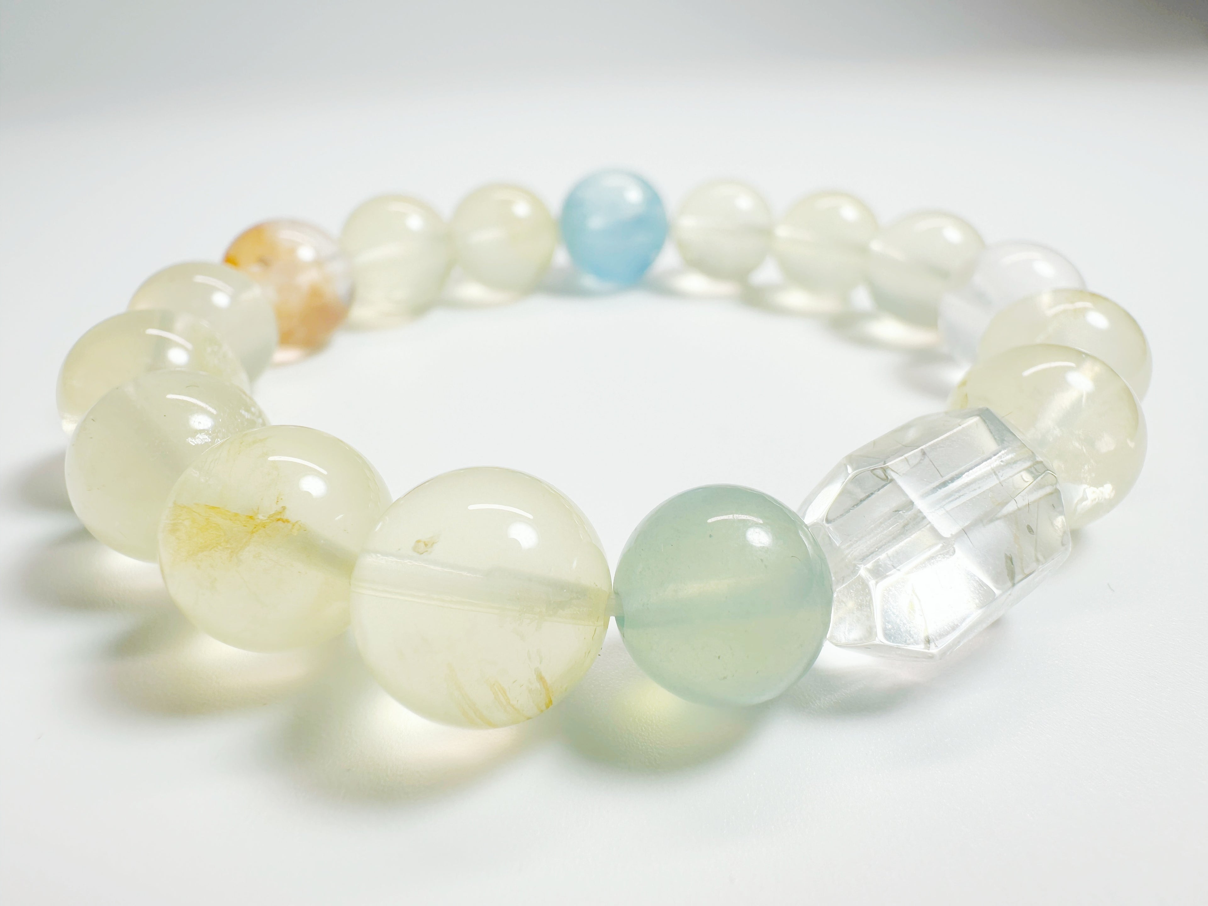 Feng Shui lemon quartz chakra bracelet for vitality & energy alignment - metaphysical harmony jewelry