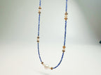 Feng Shui celestial harmony necklace with lapis lazuli, pearl & tiger's eye for wisdom & protection - metaphysical energy jewelry