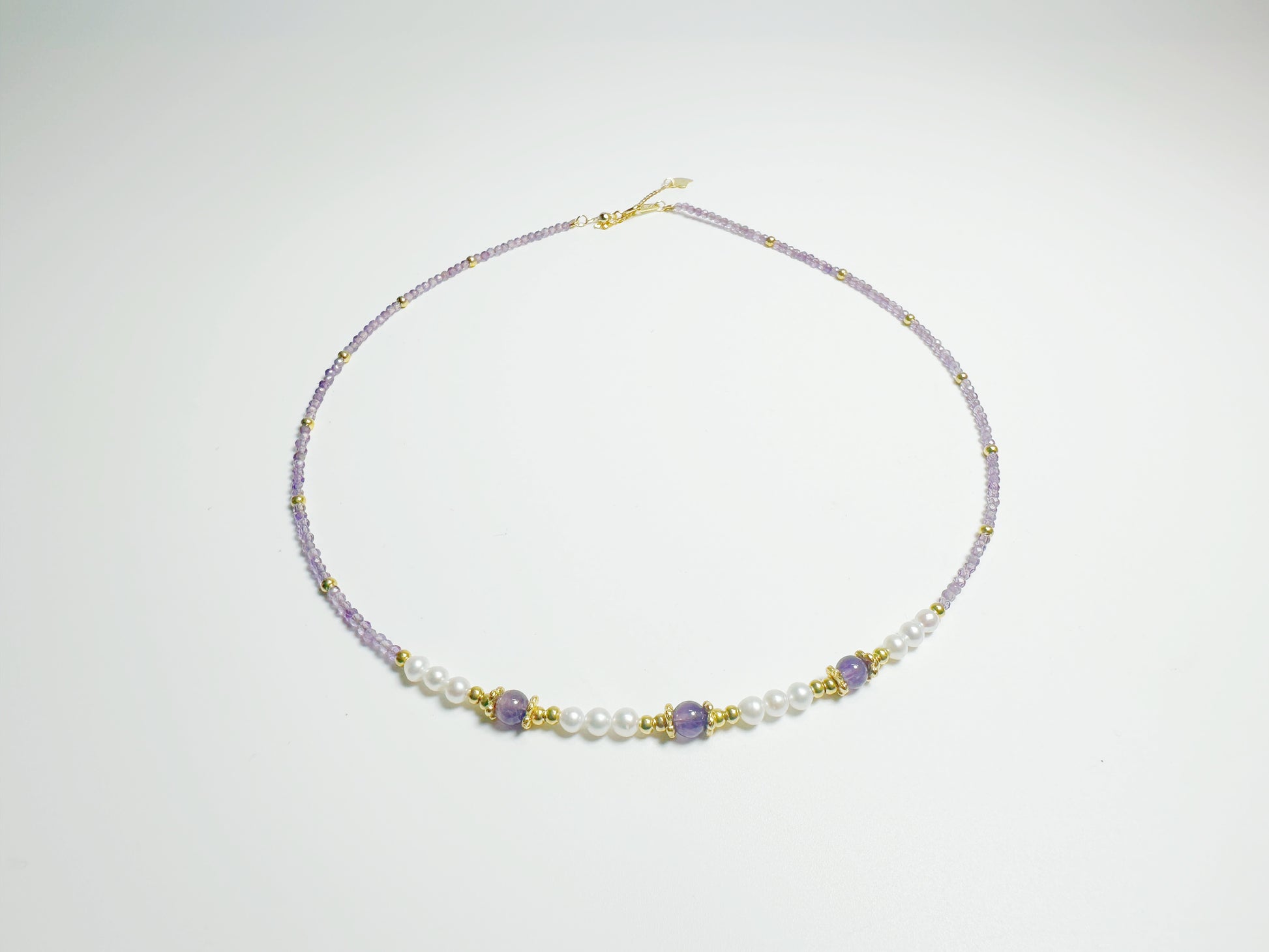 The Huá(华) – Handcrafted, Pearl & Amethyst Necklace