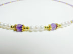 Feng Shui amethyst blossom necklace with pearls for spiritual awakening - metaphysical energy jewelry