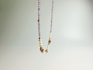 The Huá(华) – Handcrafted, Pearl & Amethyst Necklace