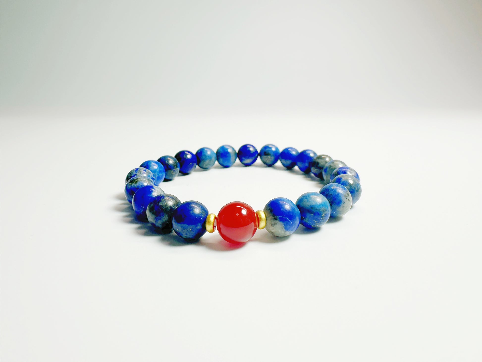 The Qí(琪) – Handcrafted, Lapis & Agate Bracelet