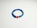 Feng Shui courage & clarity bracelet with lapis lazuli and red agate - metaphysical energy enhancer