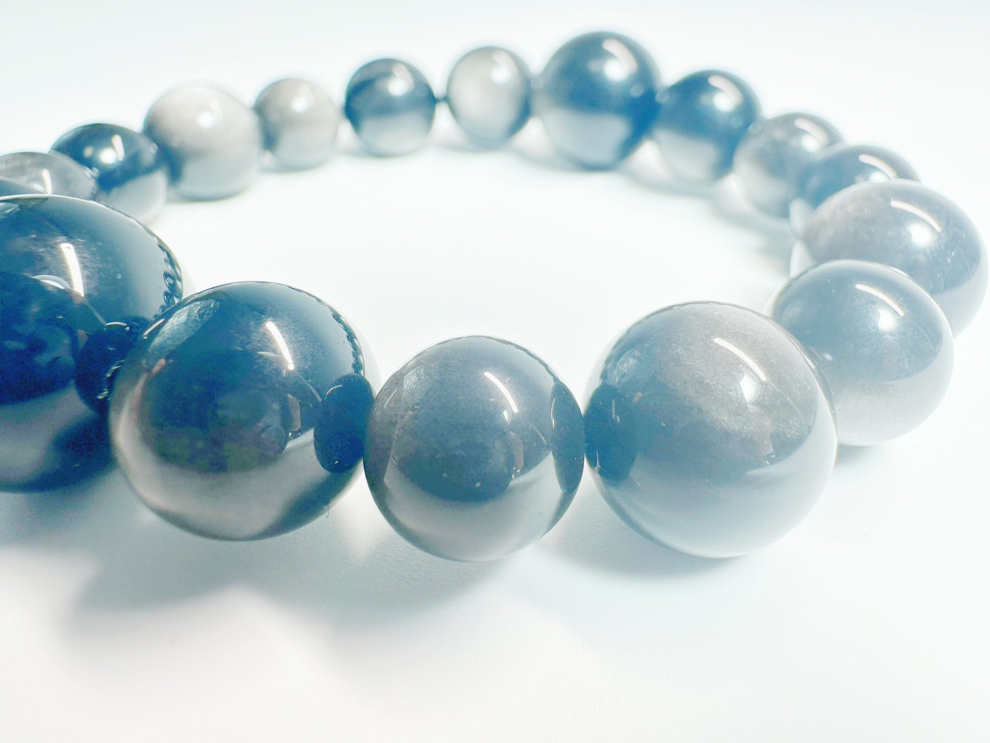 The Mò(墨) – Handcrafted, Obsidian & Rose Stone Bracelet