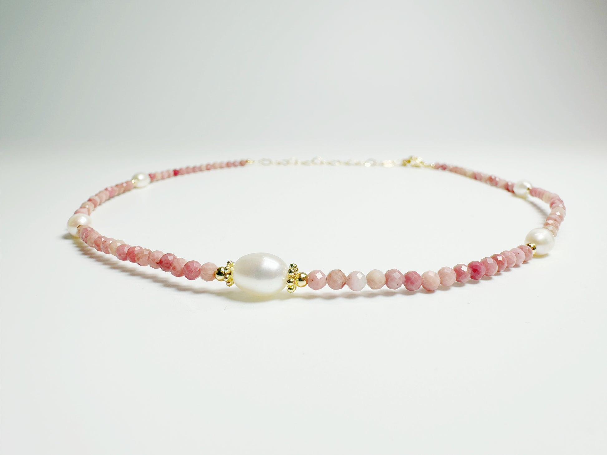 The Xīn(馨) – Handcrafted, Dyed Quartz Jade & Pearl Necklace