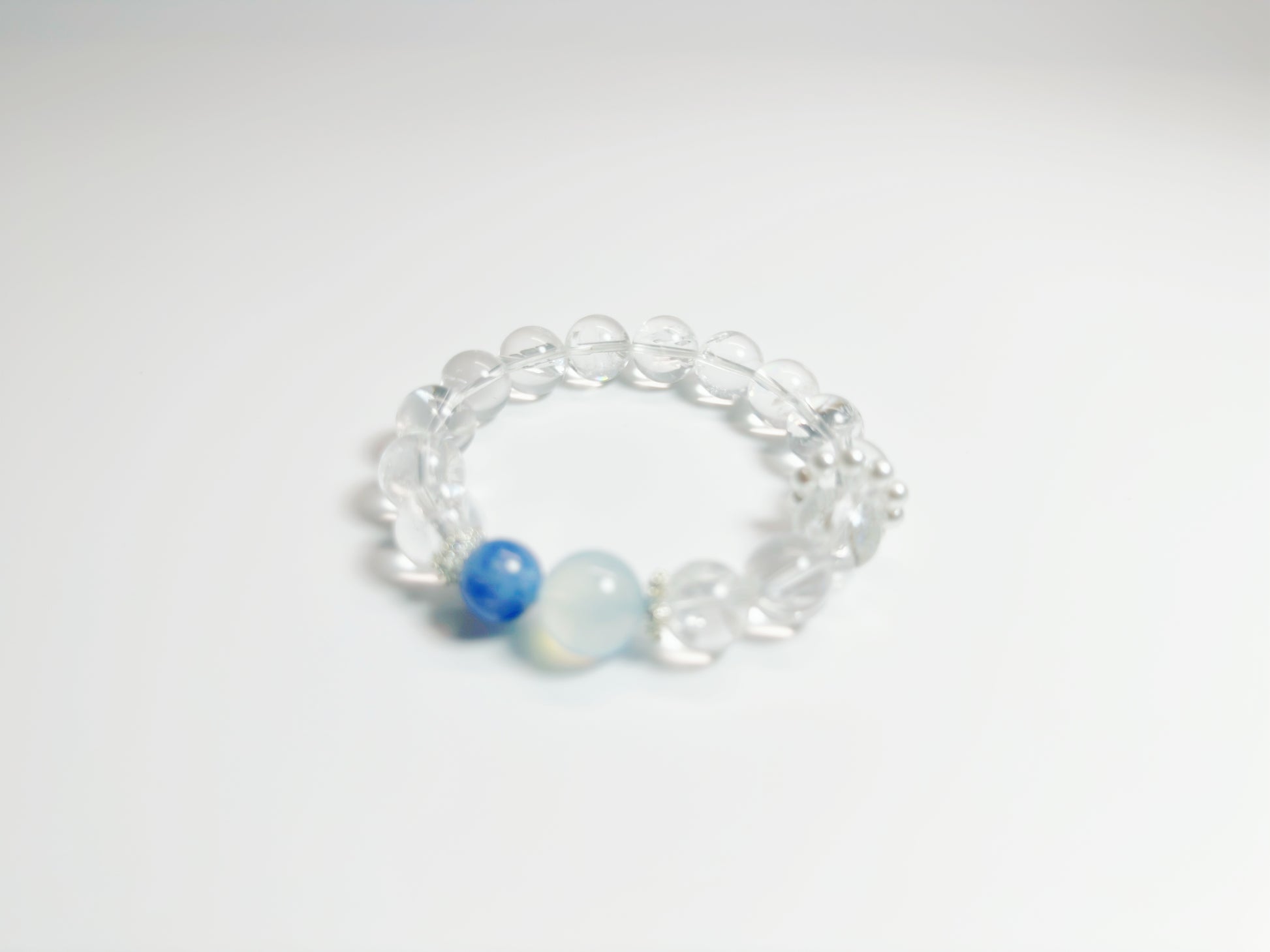 The Zhì(智) – Handcrafted, Clear Quartz & Kyanite Bracelet