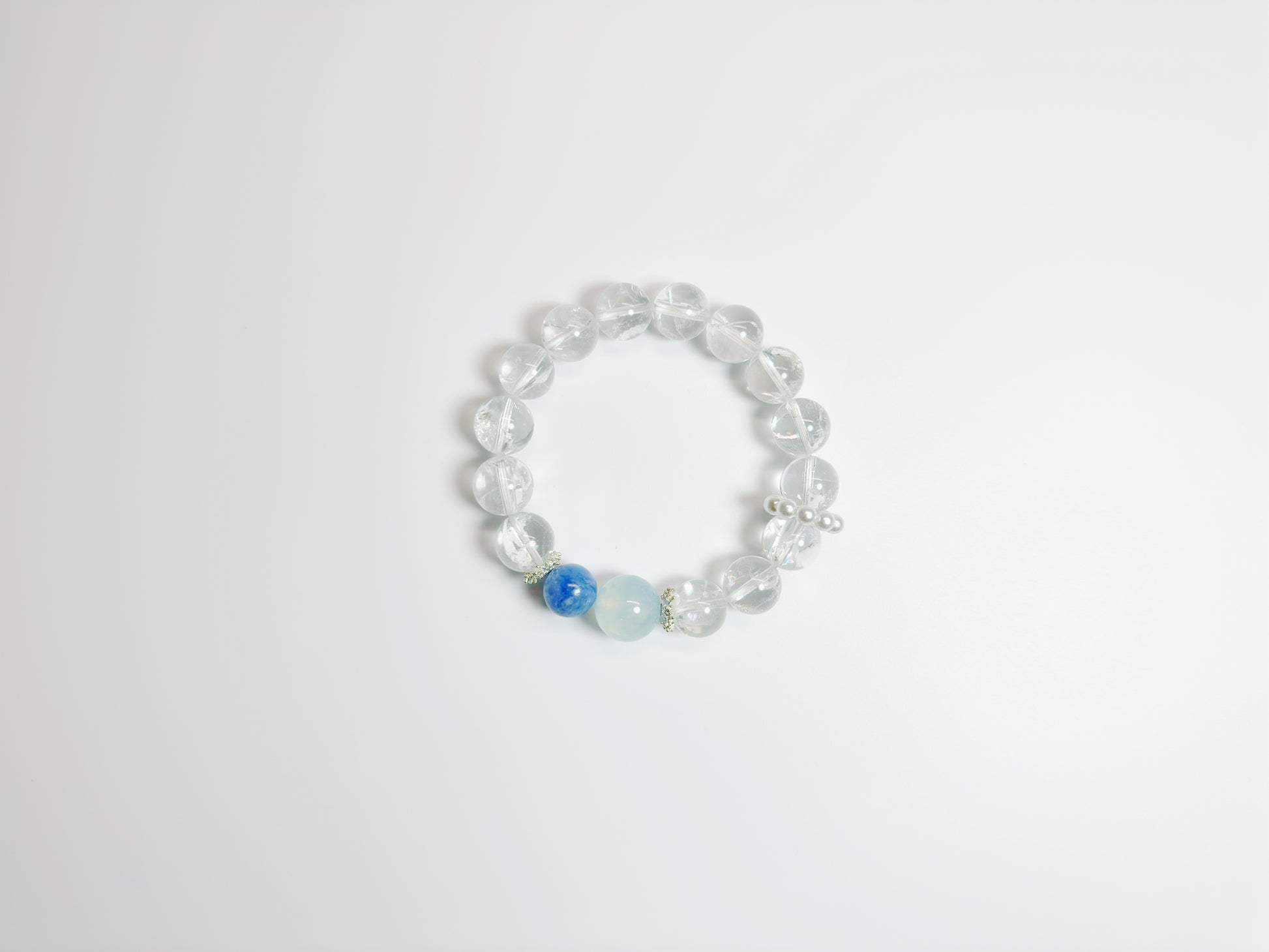 The Zhì(智) – Handcrafted, Clear Quartz & Kyanite Bracelet