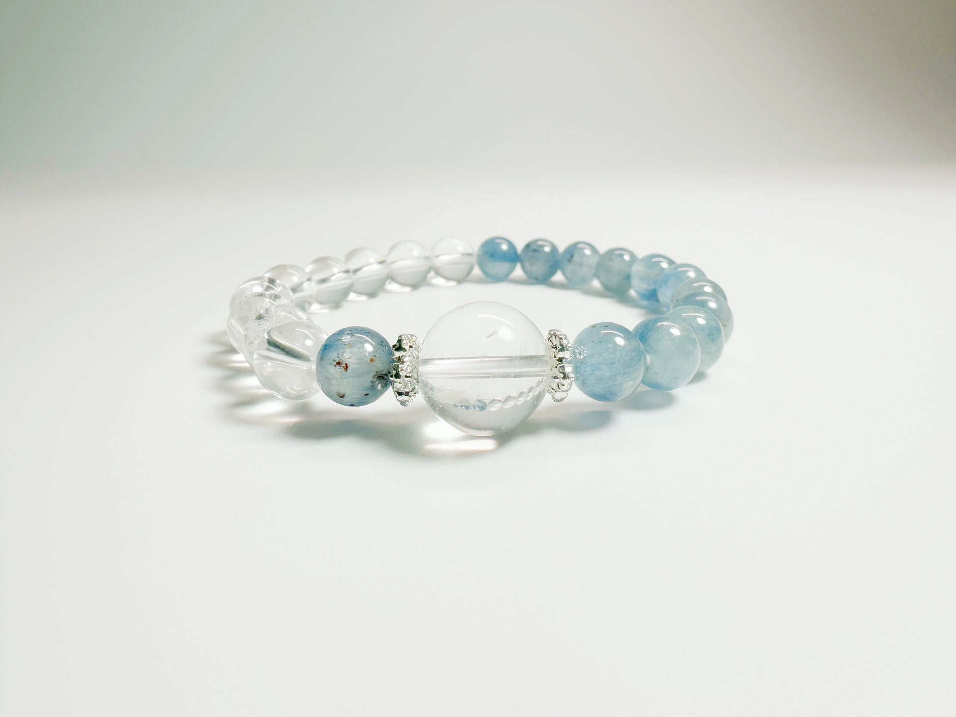 The Lán(兰) – Handcrafted, Kyanite & Clear Quartz Bracelet