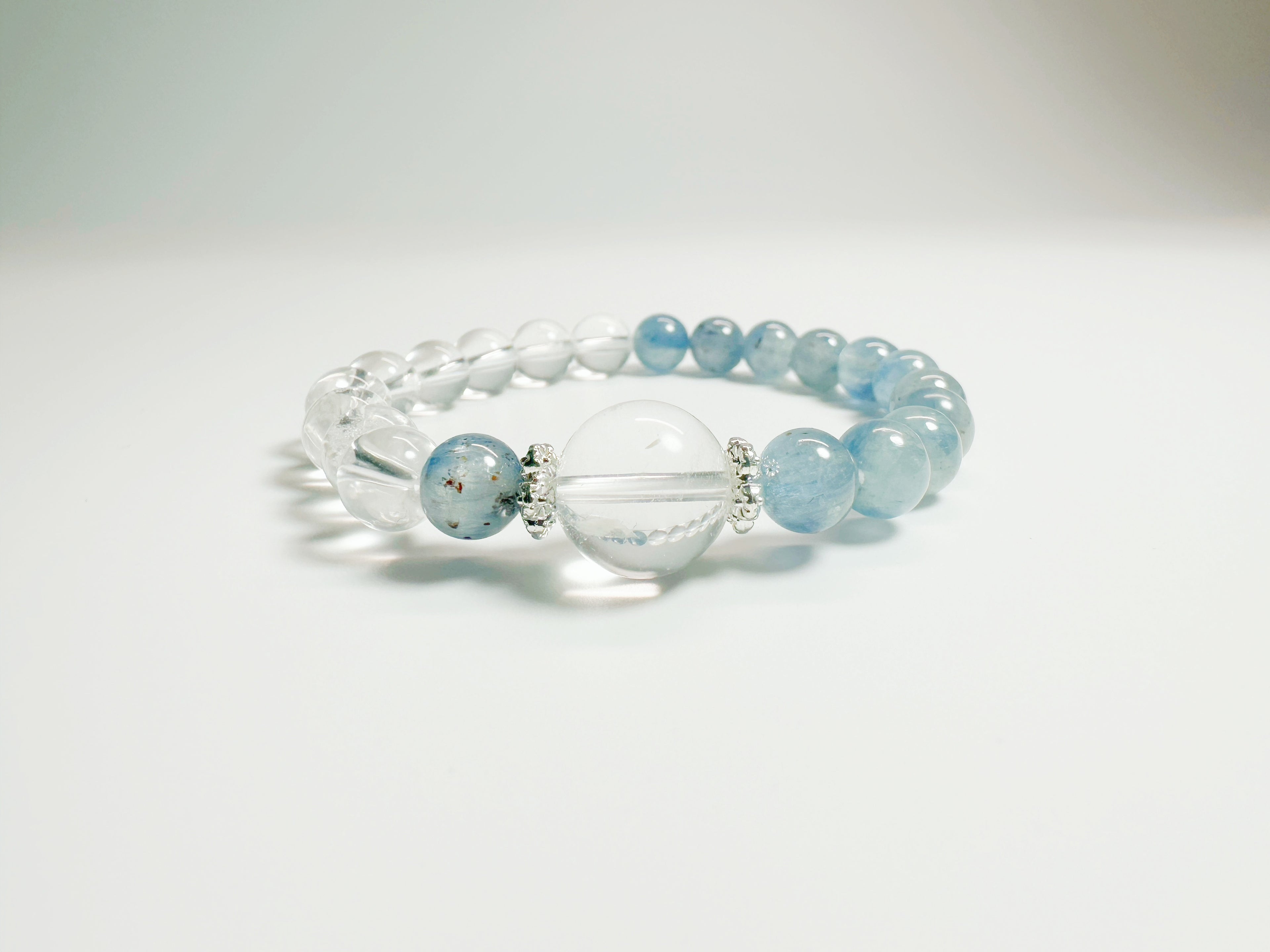 The Lán(兰): Feng Shui Clear Quartz & Kyanite & Alloy for calming energy + communication enhancement. Handcrafted metaphysical decor with optional Baiyun Temple blessing. Invites peaceful flow.