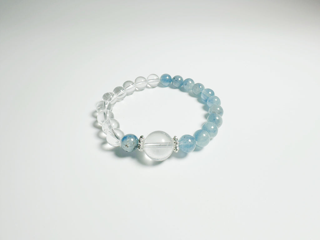 The Lán(兰) – Handcrafted, Kyanite & Clear Quartz Bracelet
