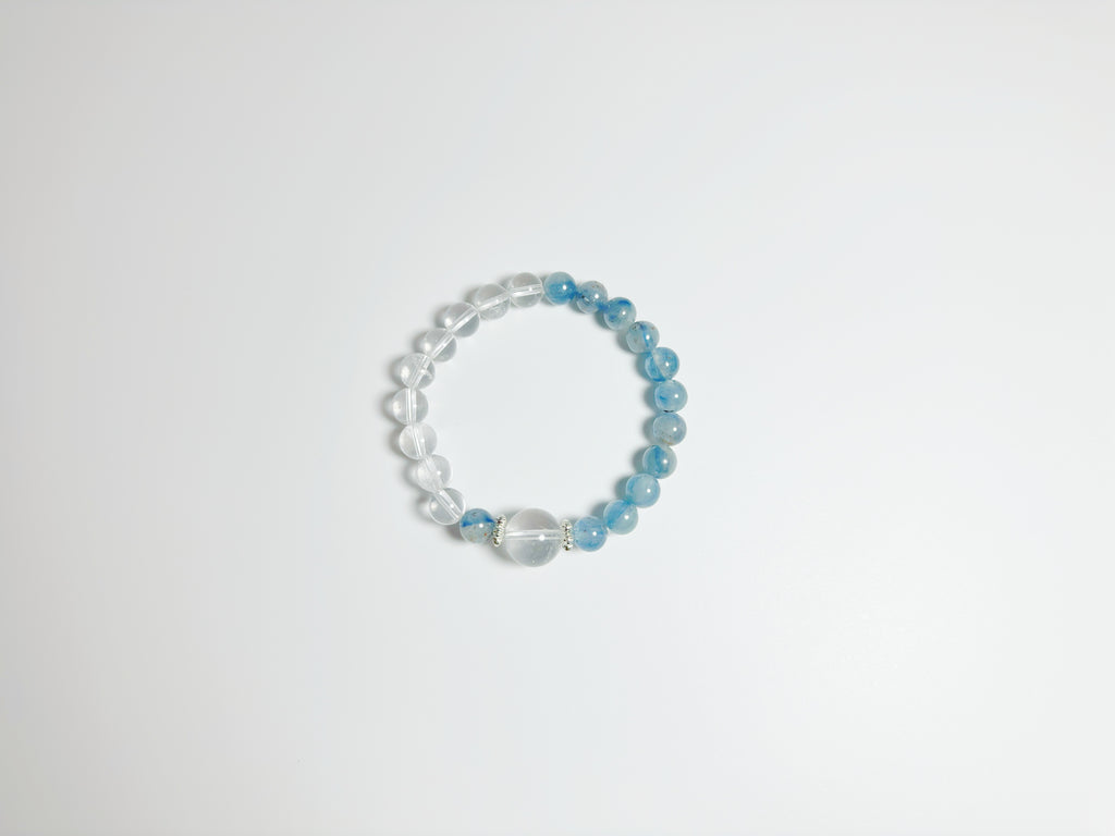 The Lán(兰) – Handcrafted, Kyanite & Clear Quartz Bracelet