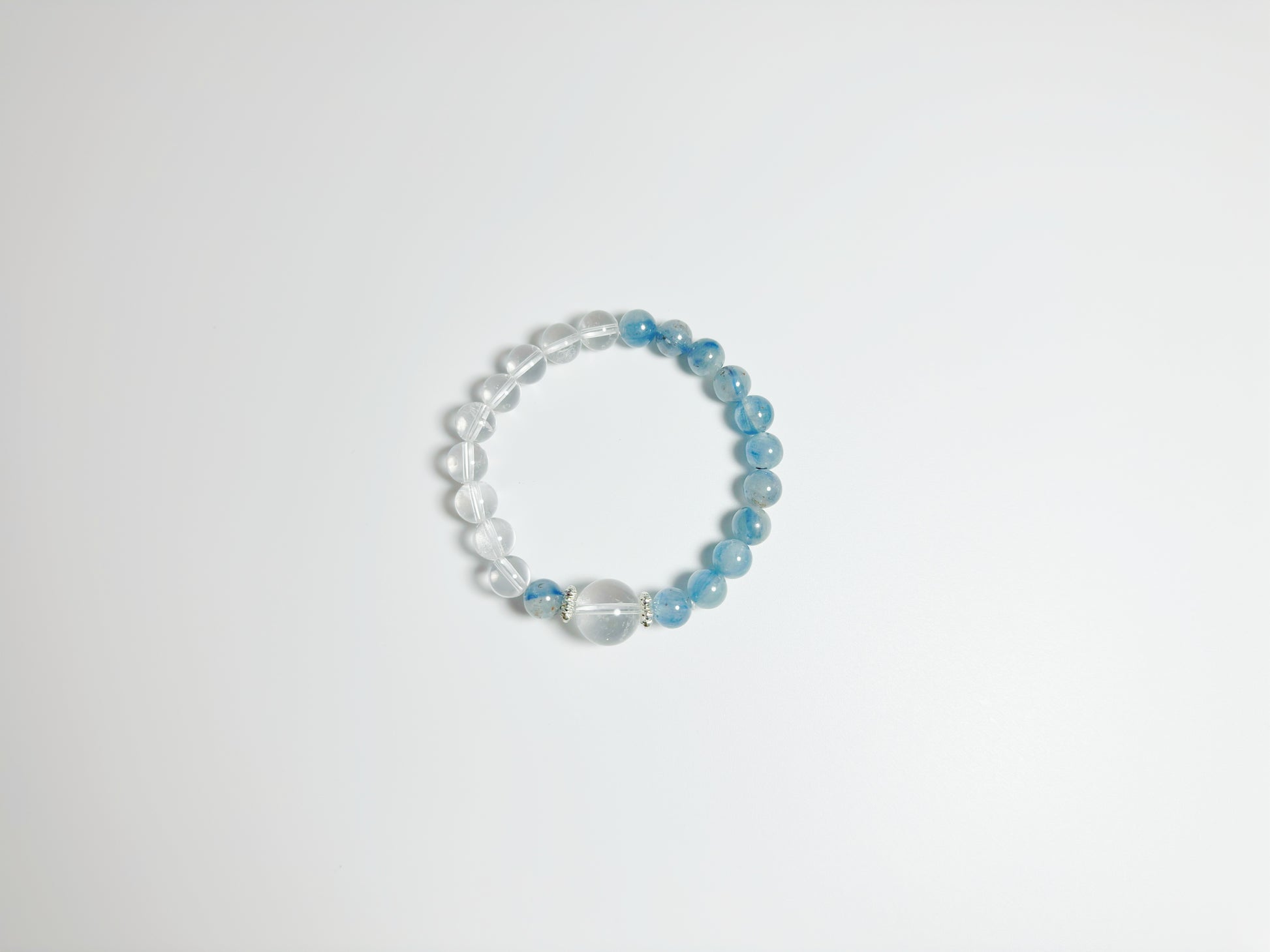 The Lán(兰) – Handcrafted, Kyanite & Clear Quartz Bracelet