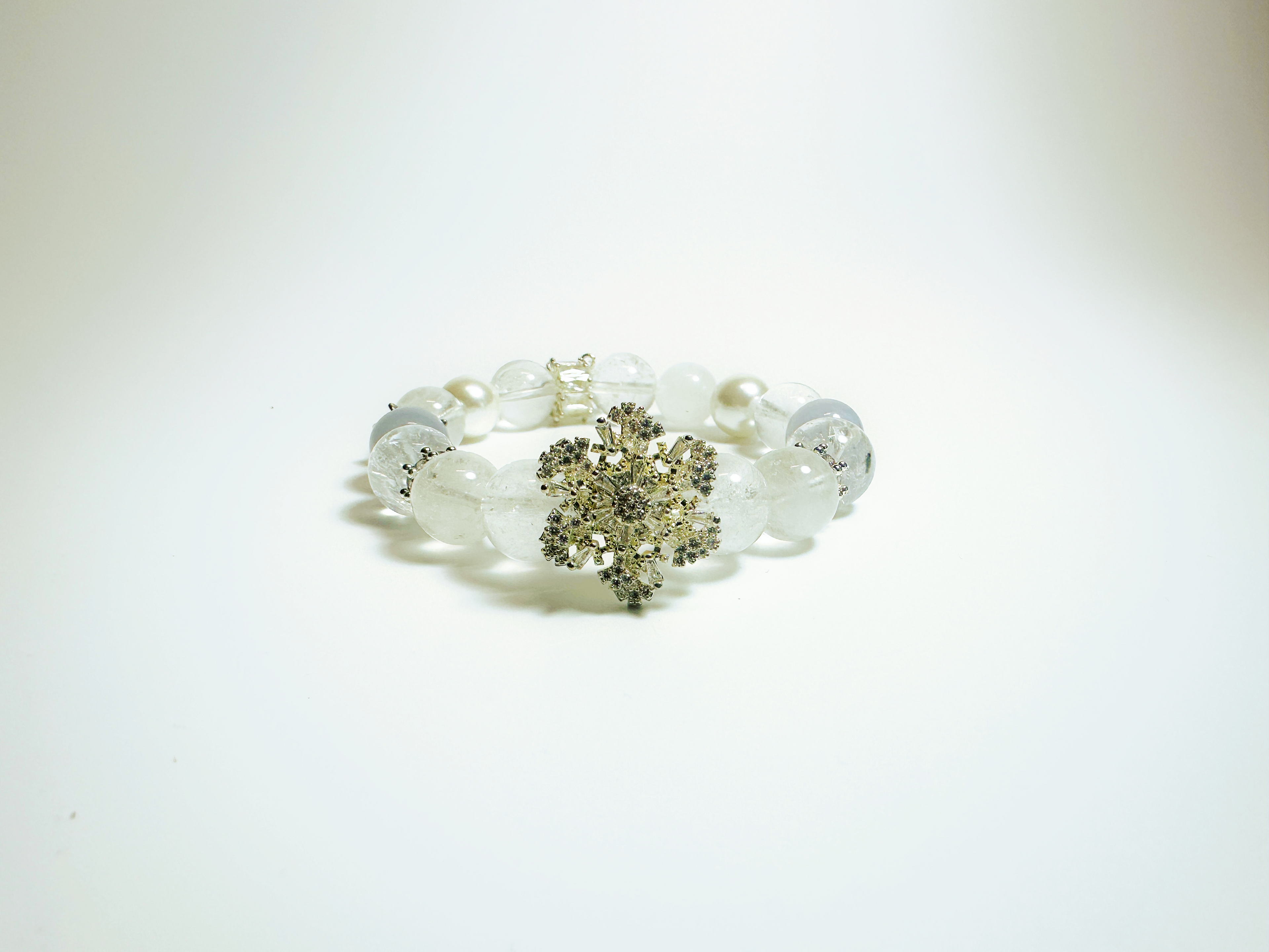 BaiZe – The White Marsh Guardian, Handcrafted Crystal Bracelet