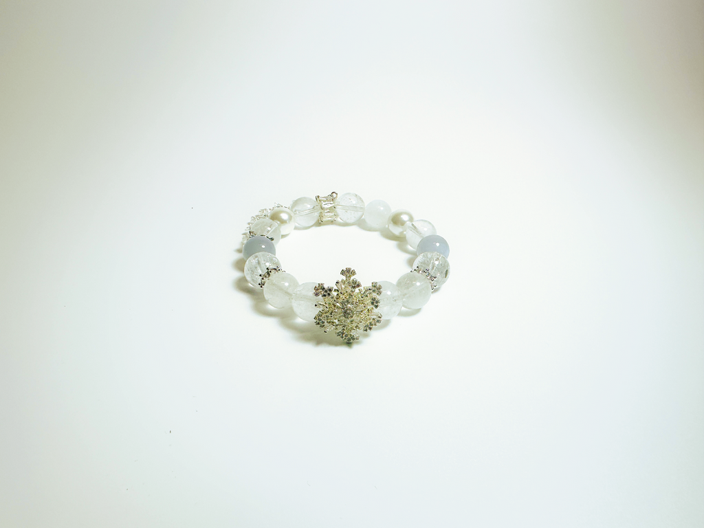 BaiZe – The White Marsh Guardian, Handcrafted Crystal Bracelet