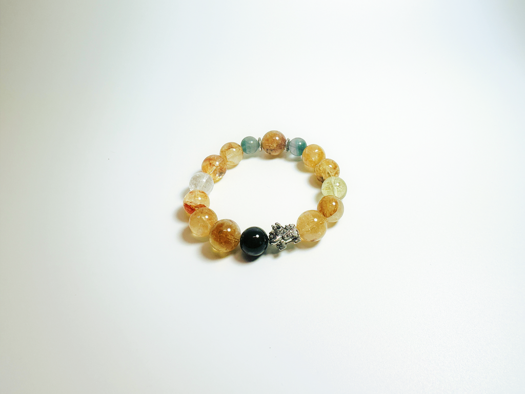 HuJiao - Tiger-Dragon Convergence, Handcrafted Crystal Bracelet