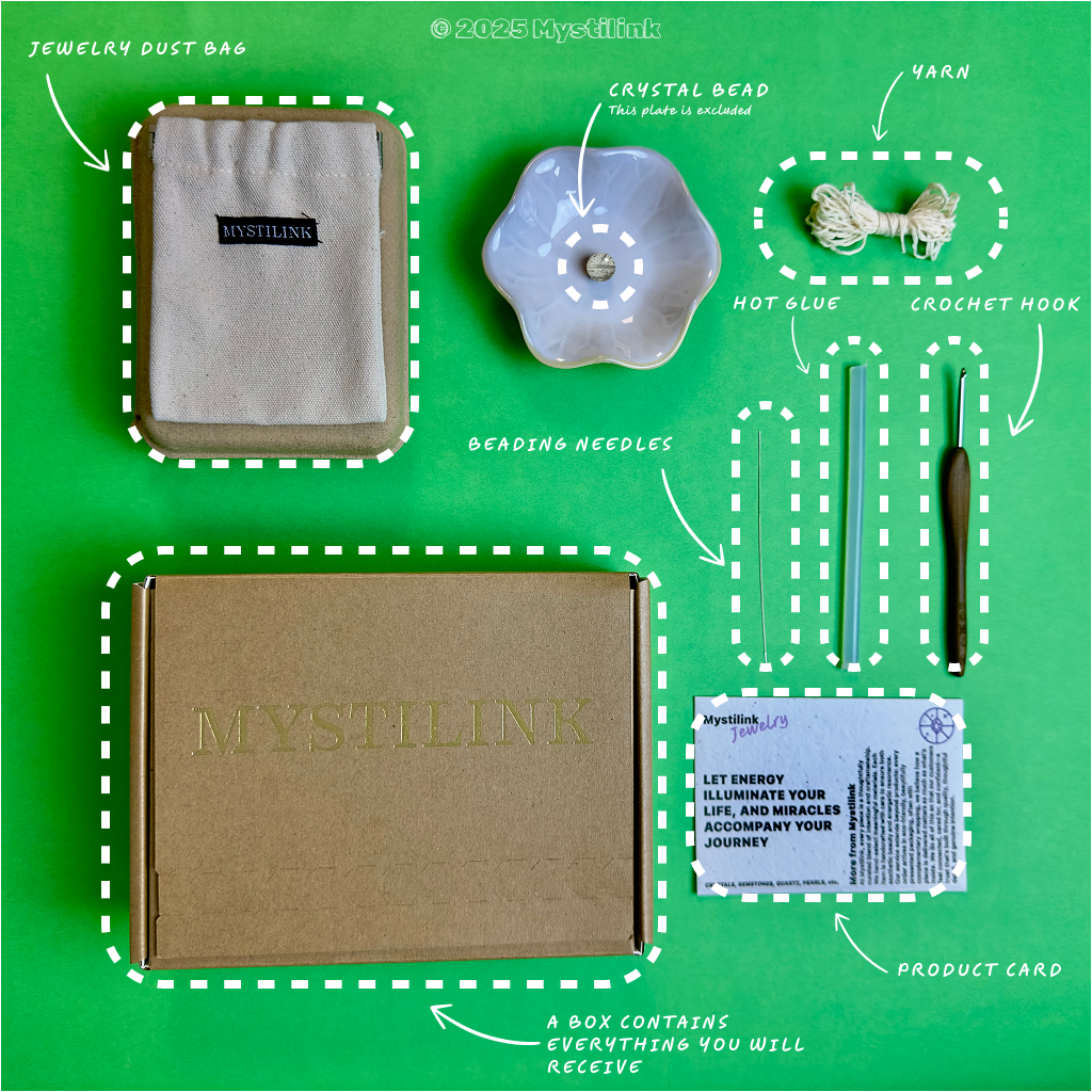 Green Phantom Quartz the Bracelet Crochet Kit