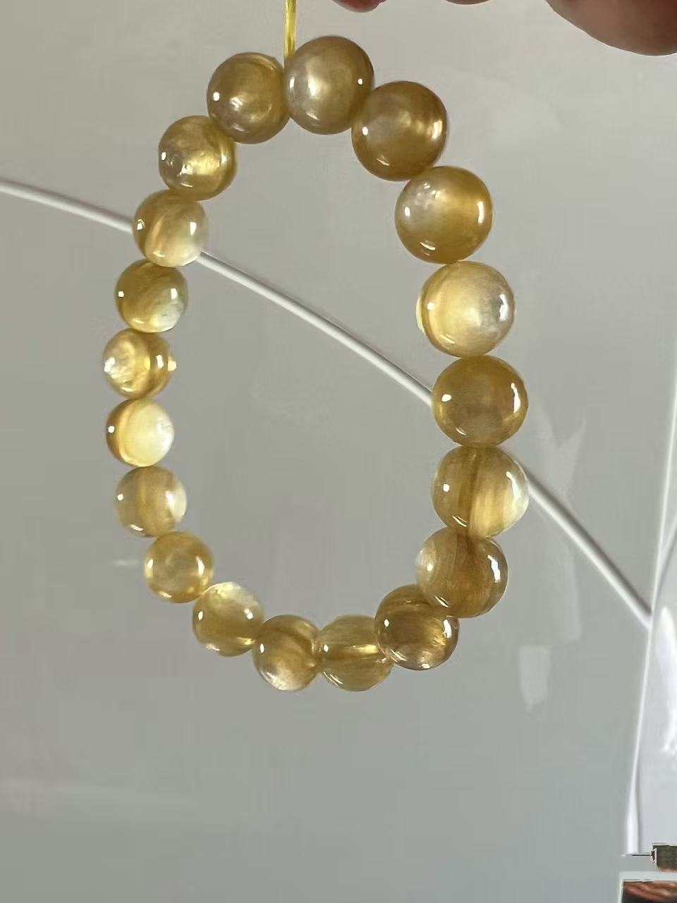 Centered & Aligned Handcrafted Golden Mica Quartz Bracelet