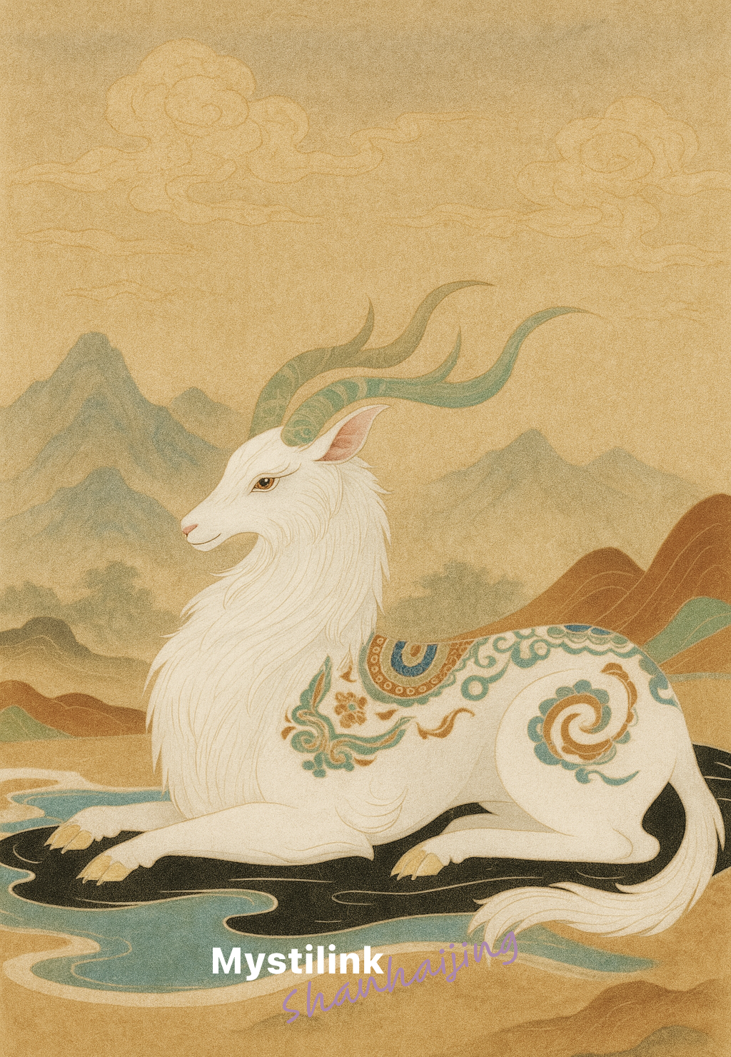 BaiZe – The White Marsh Guardian, Handcrafted Crystal Bracelet