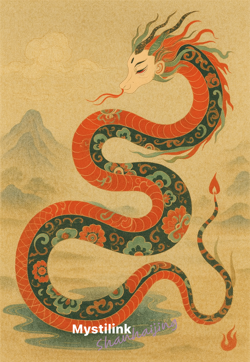 ZhuLong - Dragon of Illumination, Handcrafted Crystal Bracelet